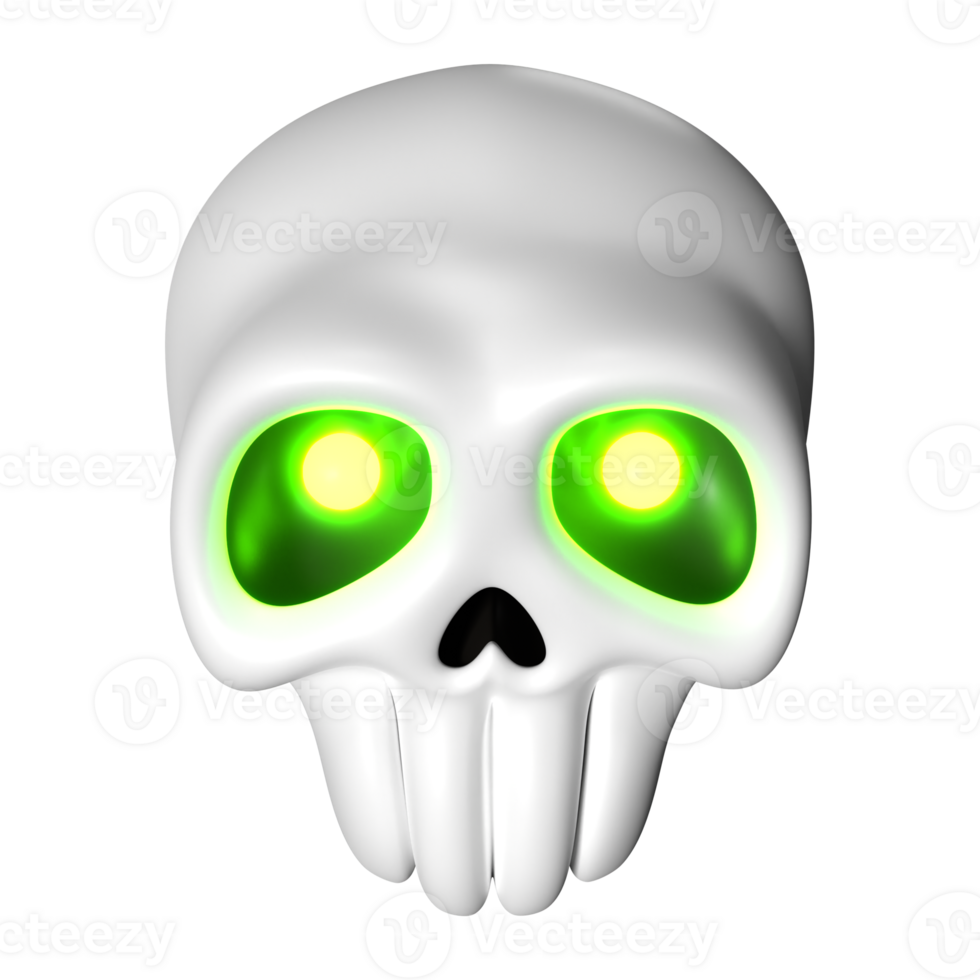 Halloween Skull 3D Illustration Icon png