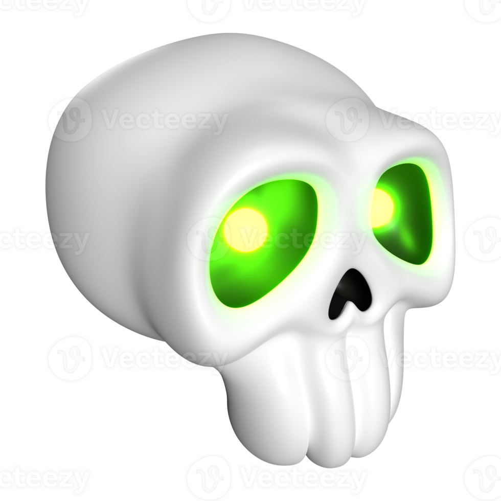 Halloween Skull 3D Illustration Icon png