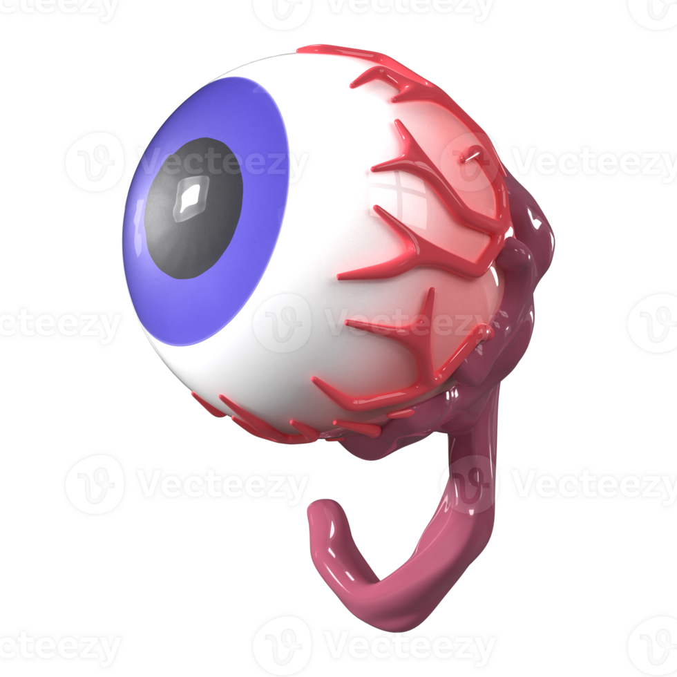 Eyeball Out 3D Illustration Icon png