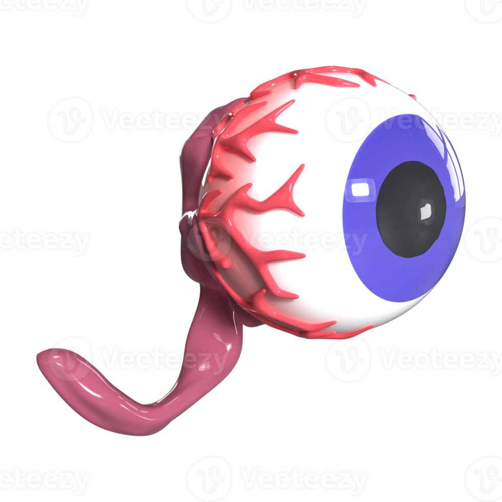 Eyeball Out 3D Illustration Icon png