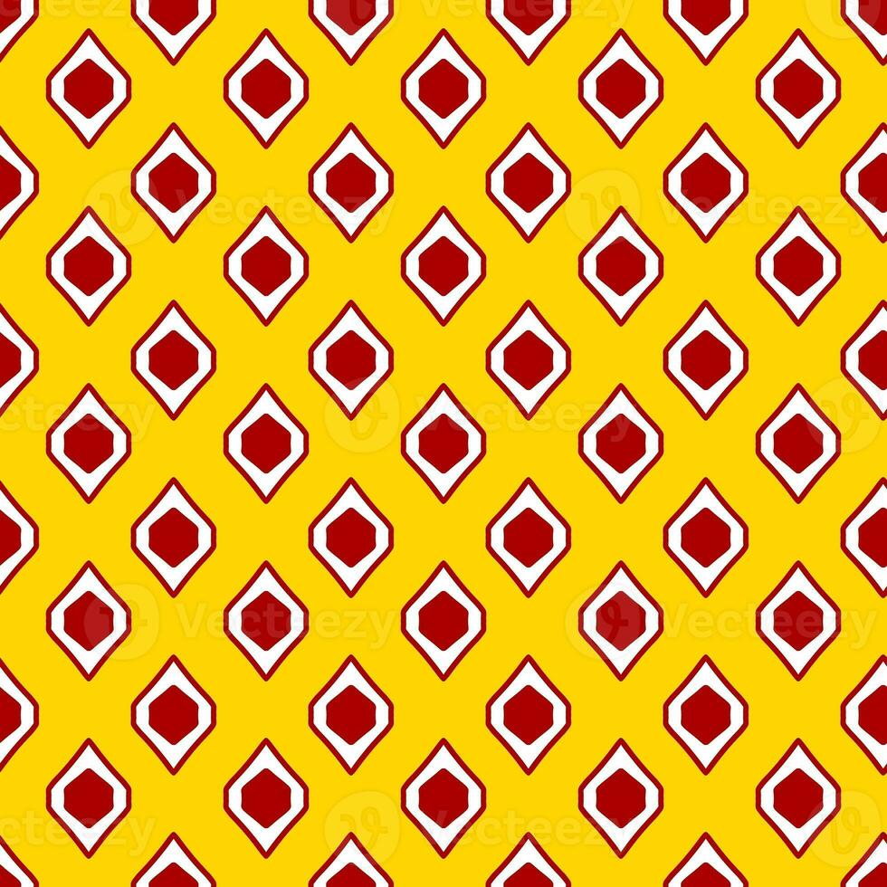seamless geometric pattern of a red and yellow colors photo