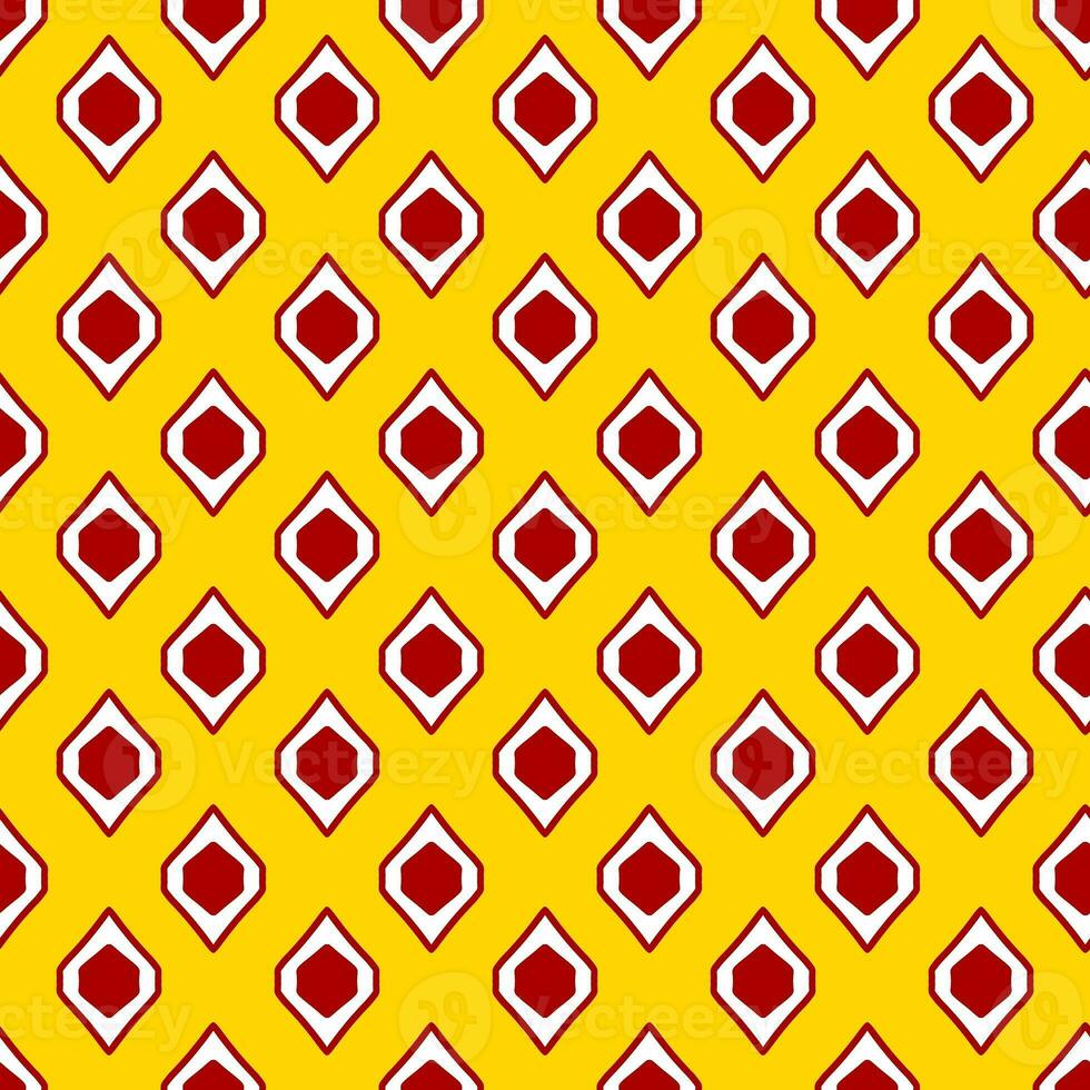 seamless geometric pattern of a red and yellow colors photo