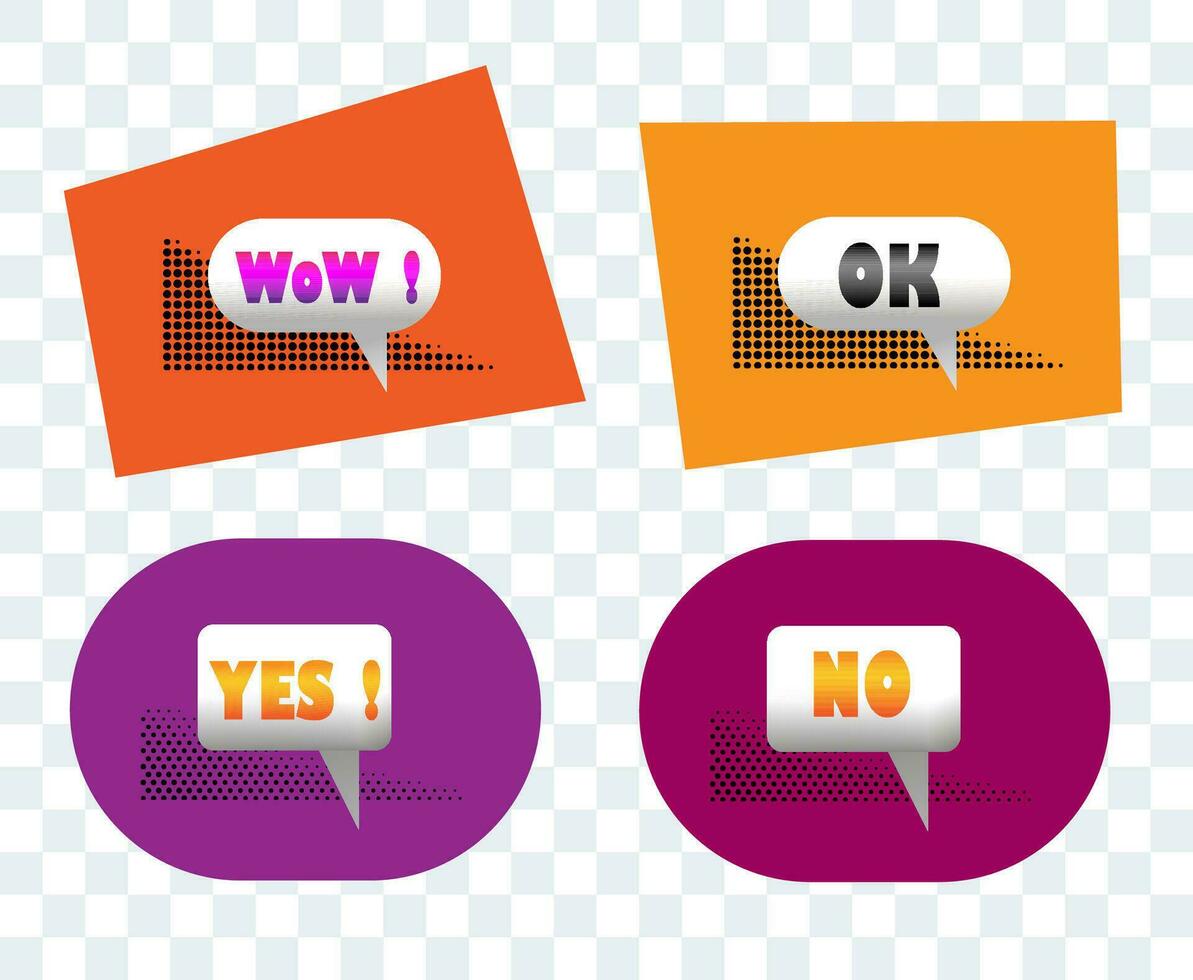 Set of 3d speak bubble. Chatting box, message box. 3D Web Vector Illustrations.