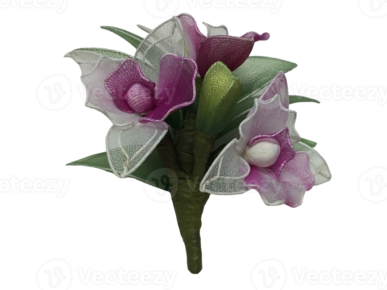 Artificial Fabric Flowers Orchid Petals For Arrangement Of Vases. png