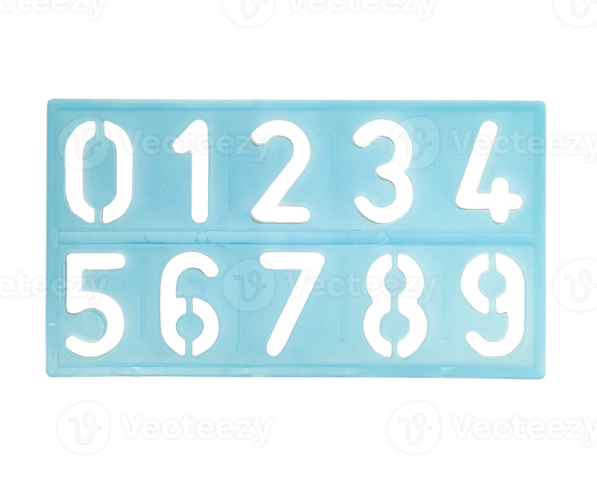 blue alphabet template ruler  classic alphabet and number molding ruler png