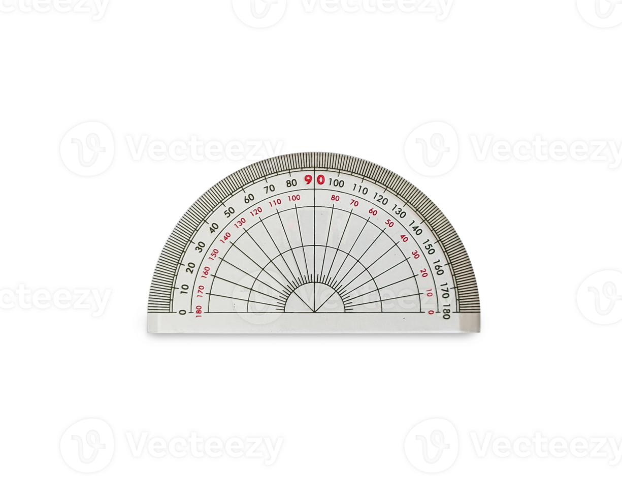 close up medium plastic protractor png