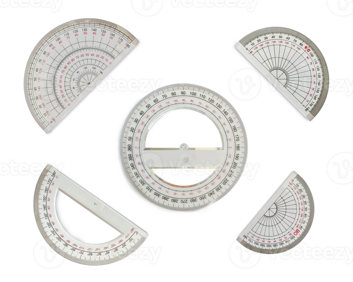 group of protractor various sizes png