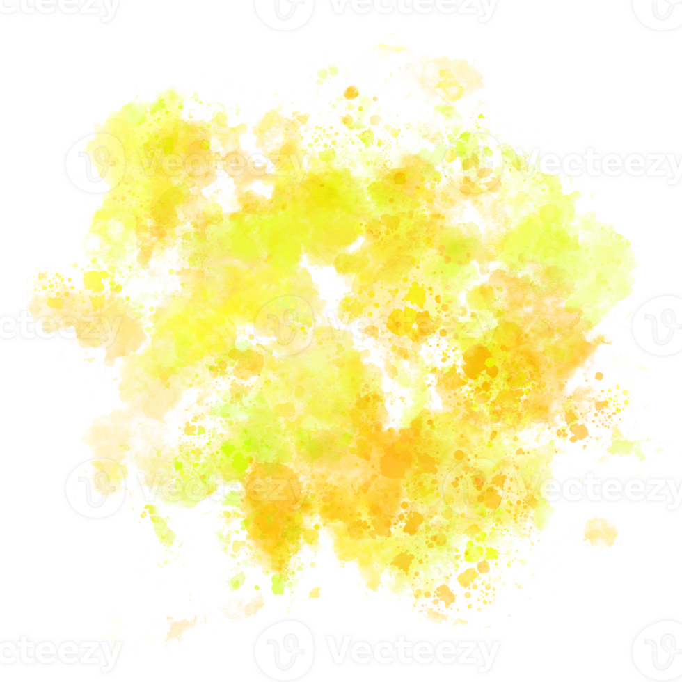 yellow watercolor splash background png