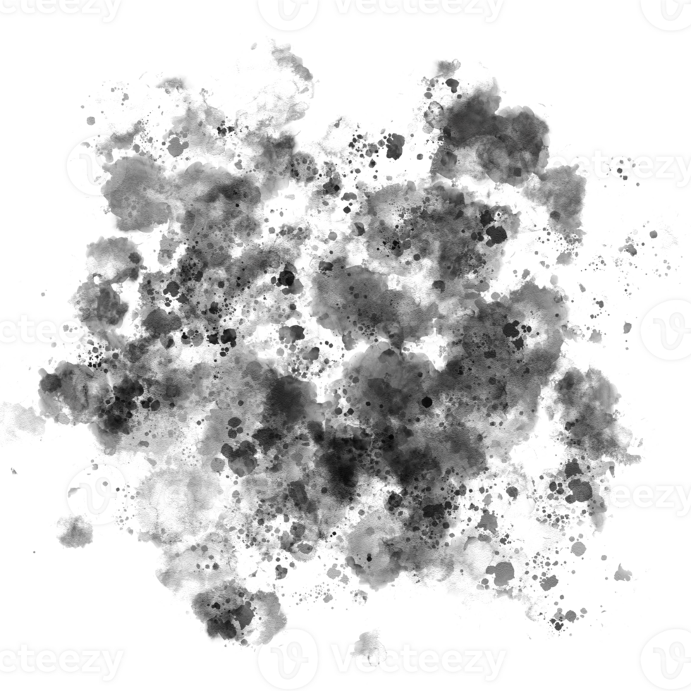 black watercolor splash background png