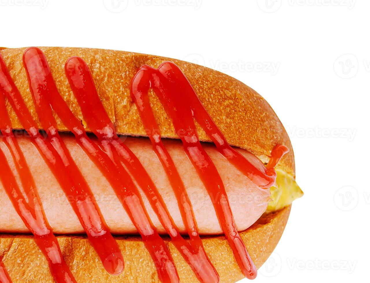 Hot dog isolated on white background photo