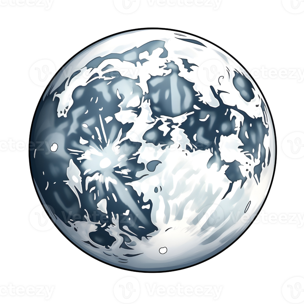 Full moon illustrations, ai generative png