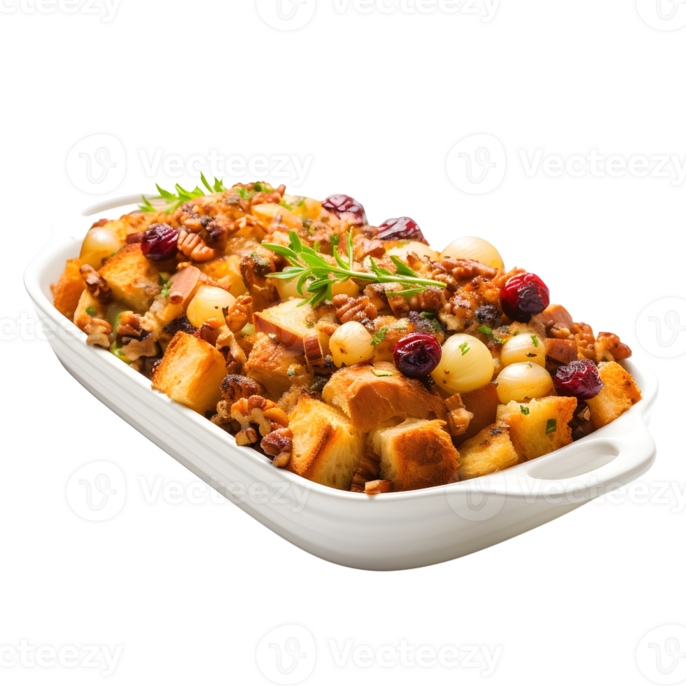 A bowl of stuffing, ai generative png