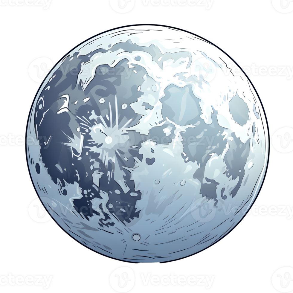 Full moon illustrations, ai generative png