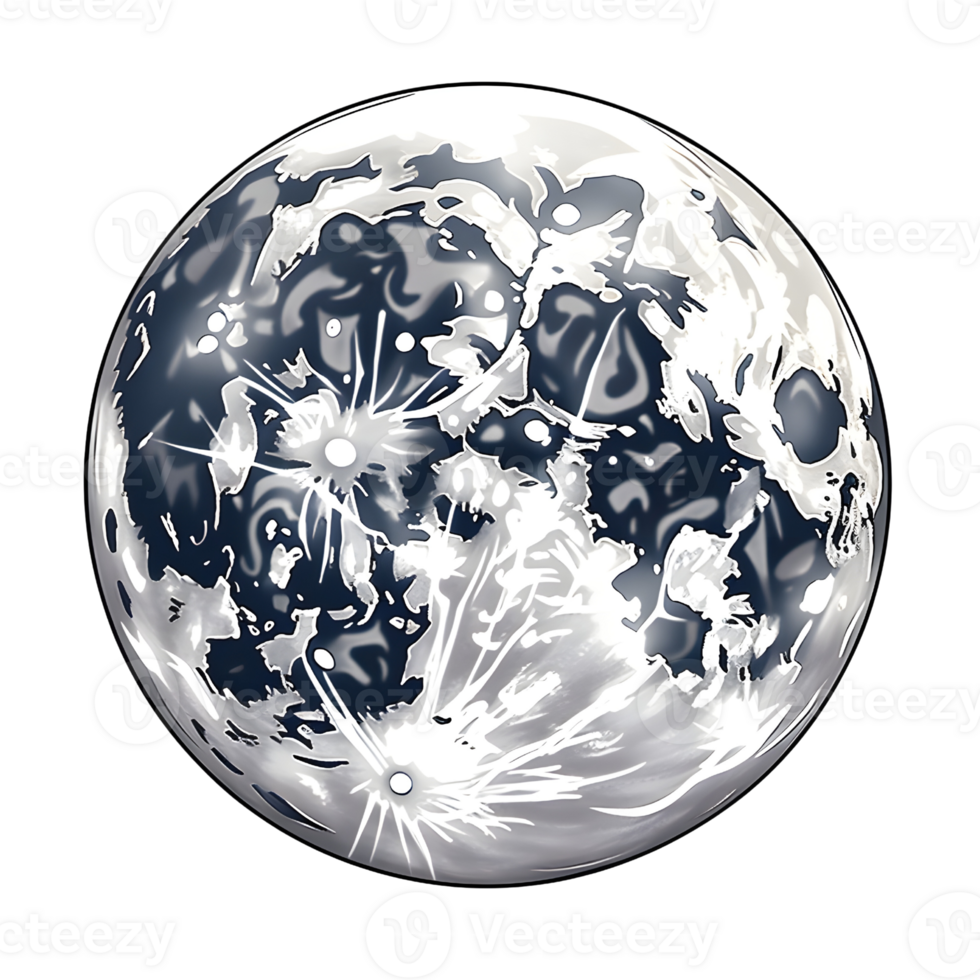 Full moon illustrations, ai generative png