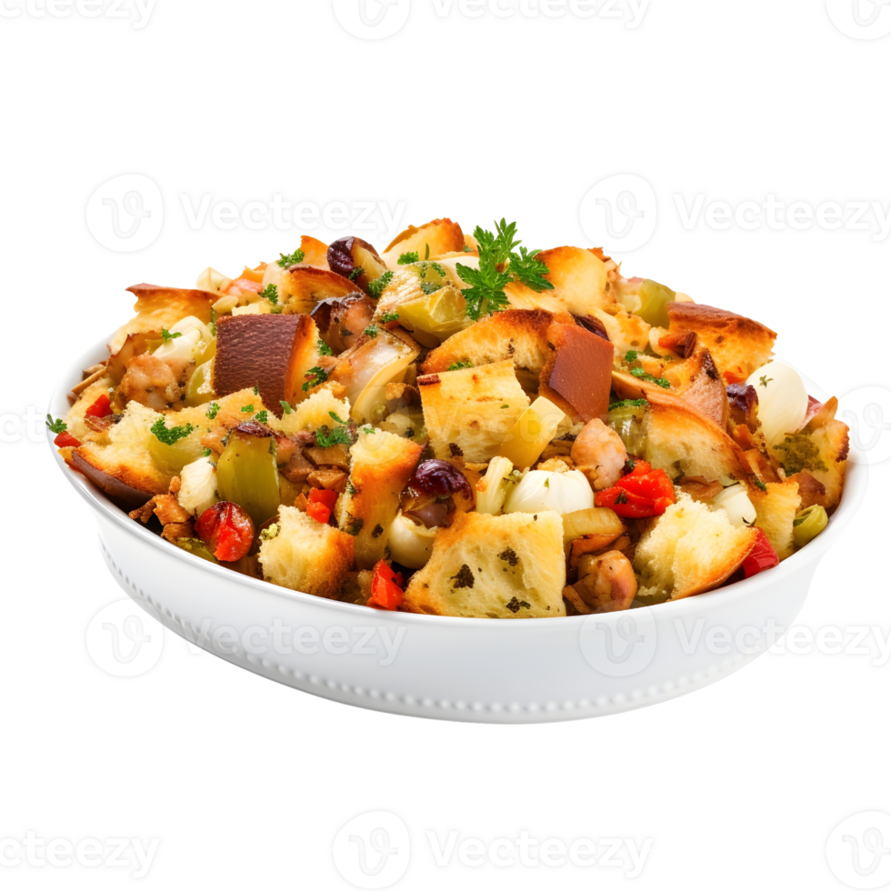 A bowl of stuffing, ai generative png