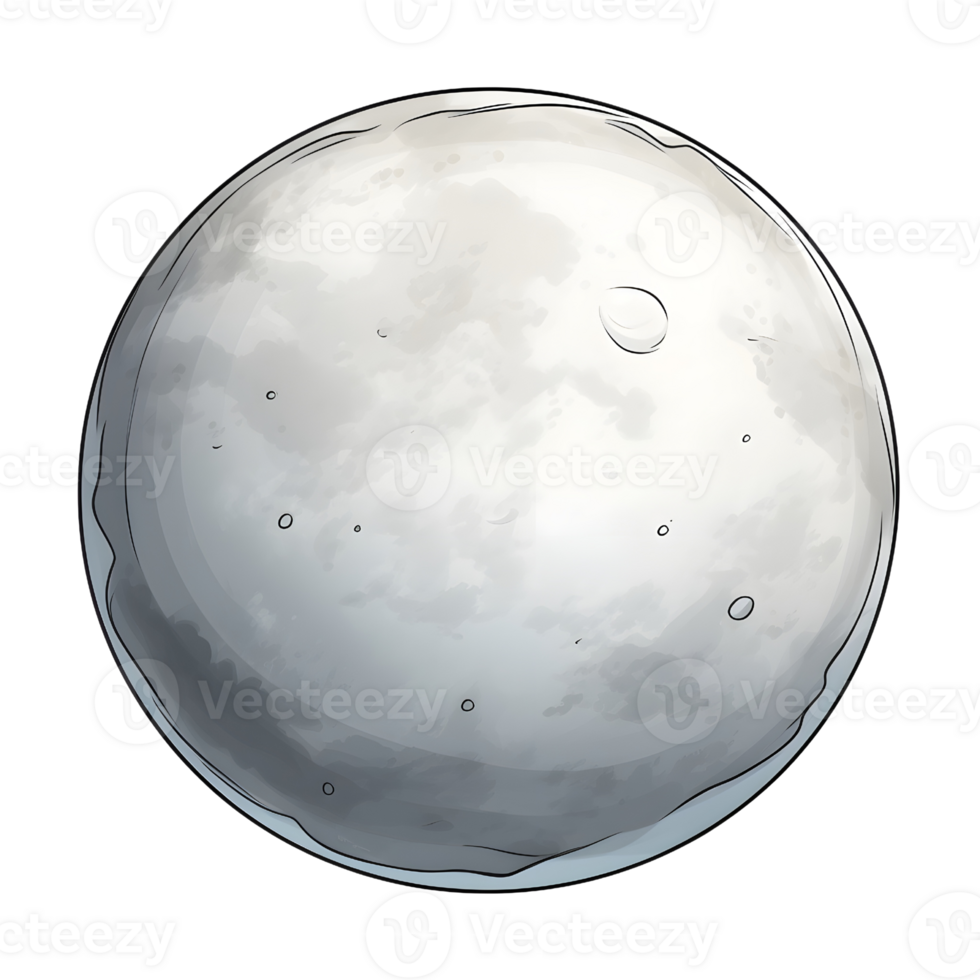 Full moon illustrations, ai generative png