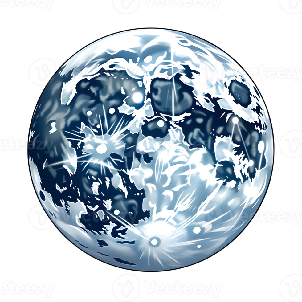 Full moon illustrations, ai generative png