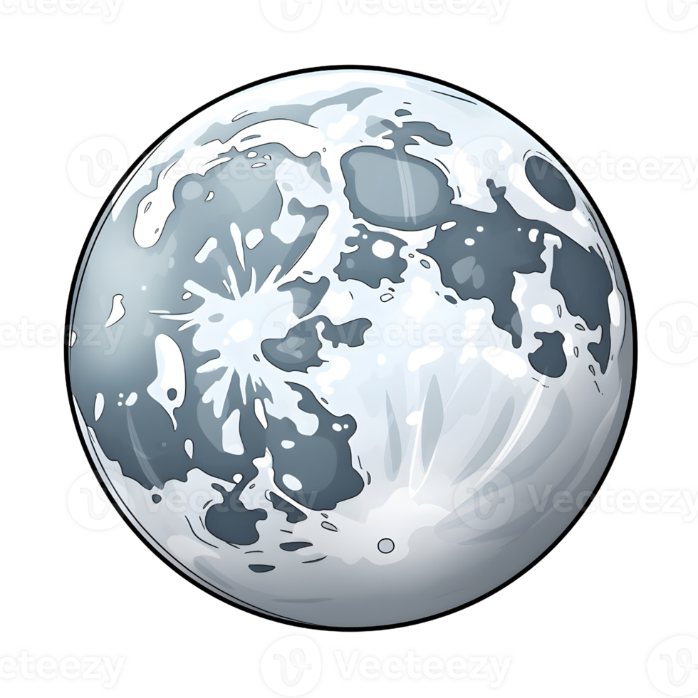 Full moon illustrations, ai generative png