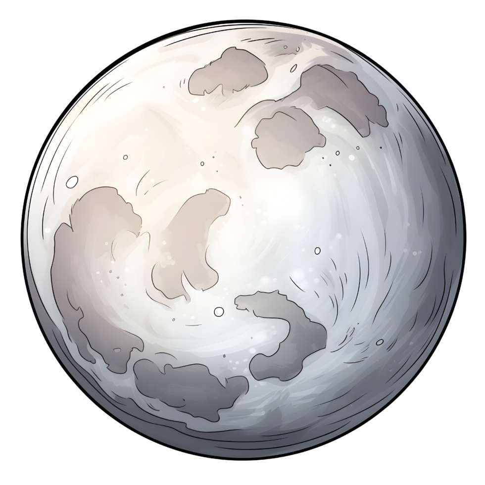 Full moon illustrations, ai generative png