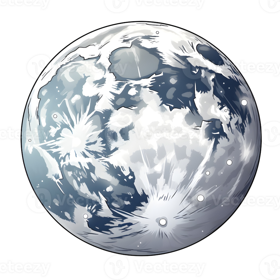 Full moon illustrations, ai generative png