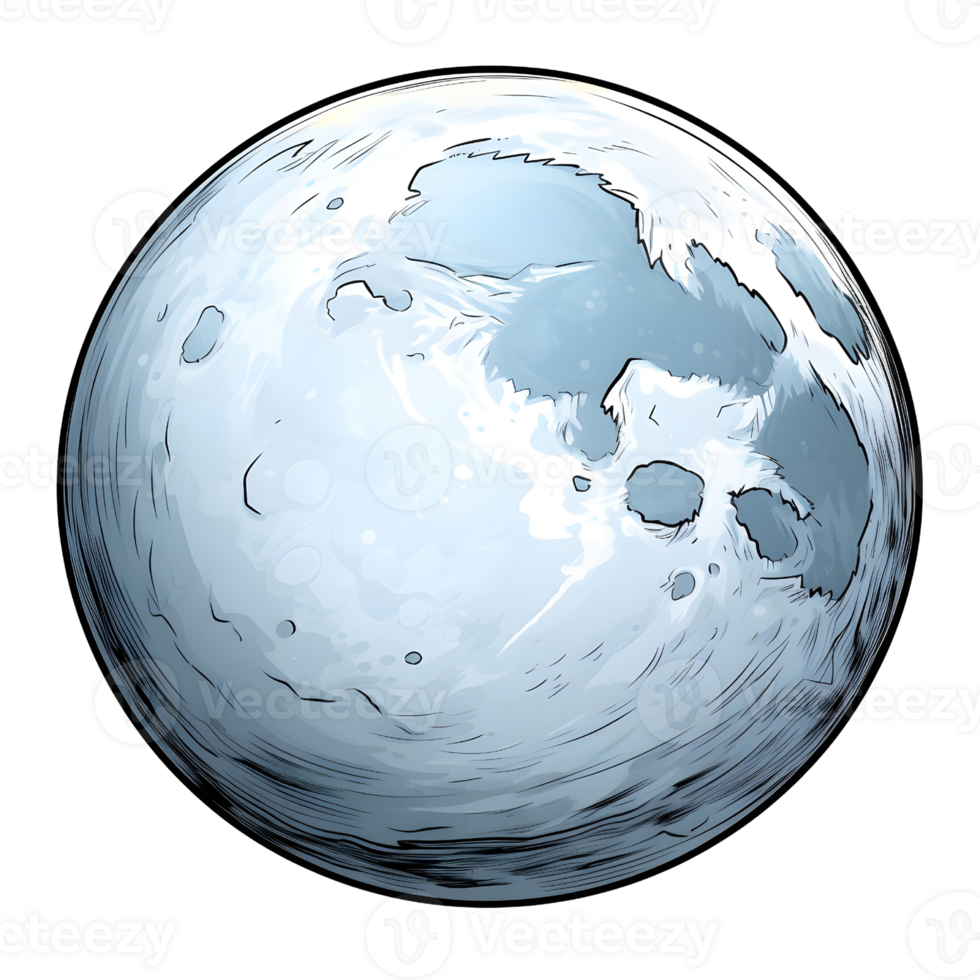 Full moon illustrations, ai generative png