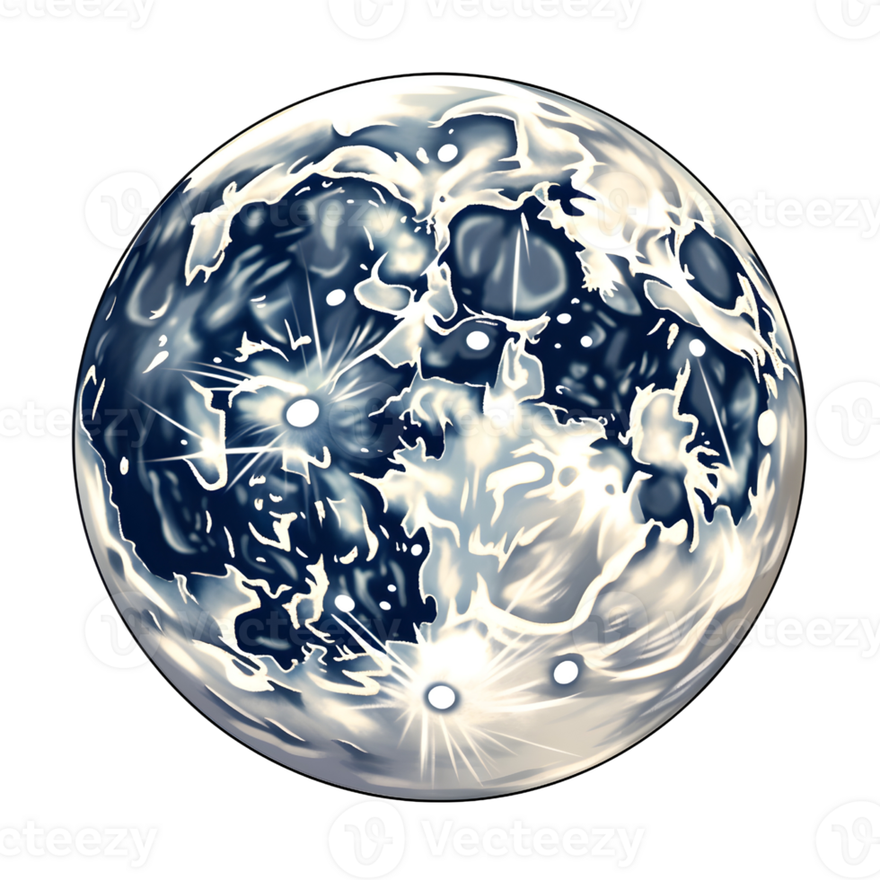 Full moon illustrations, ai generative png
