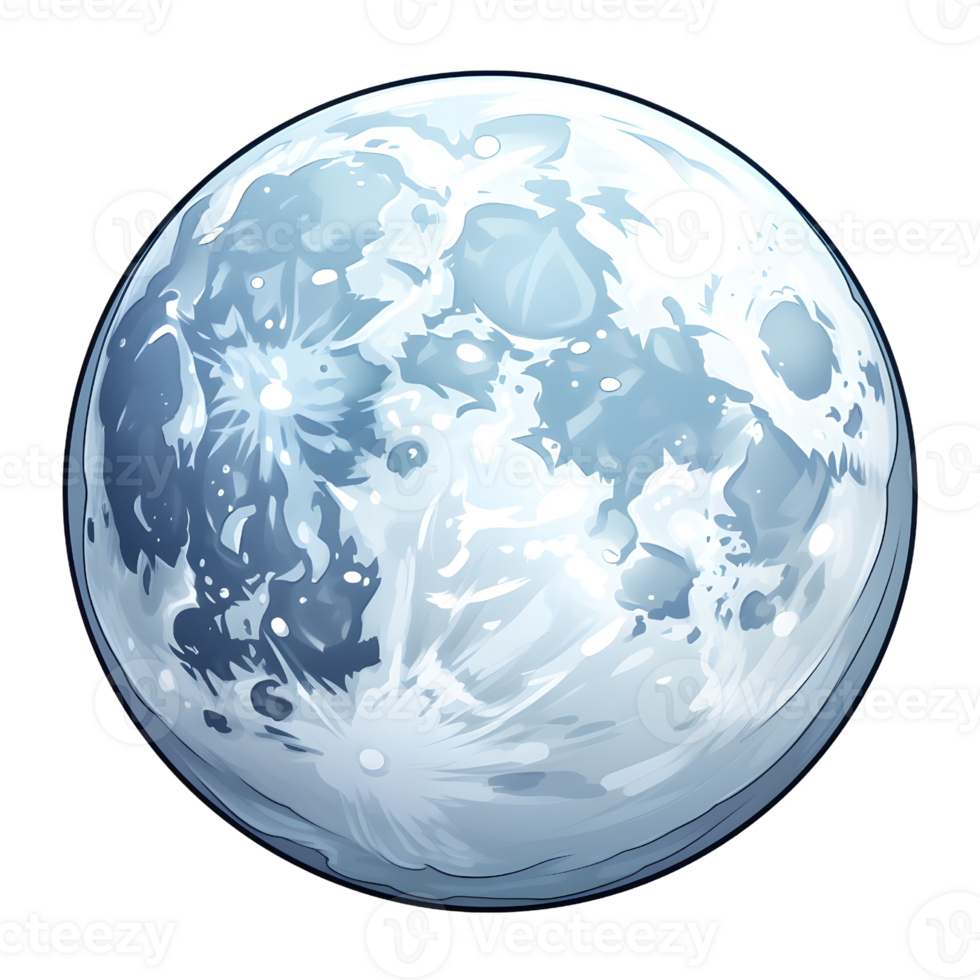 Full moon illustrations, ai generative png