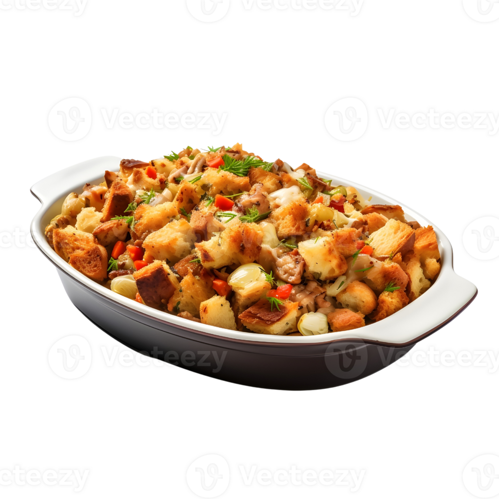 A bowl of stuffing, ai generative png