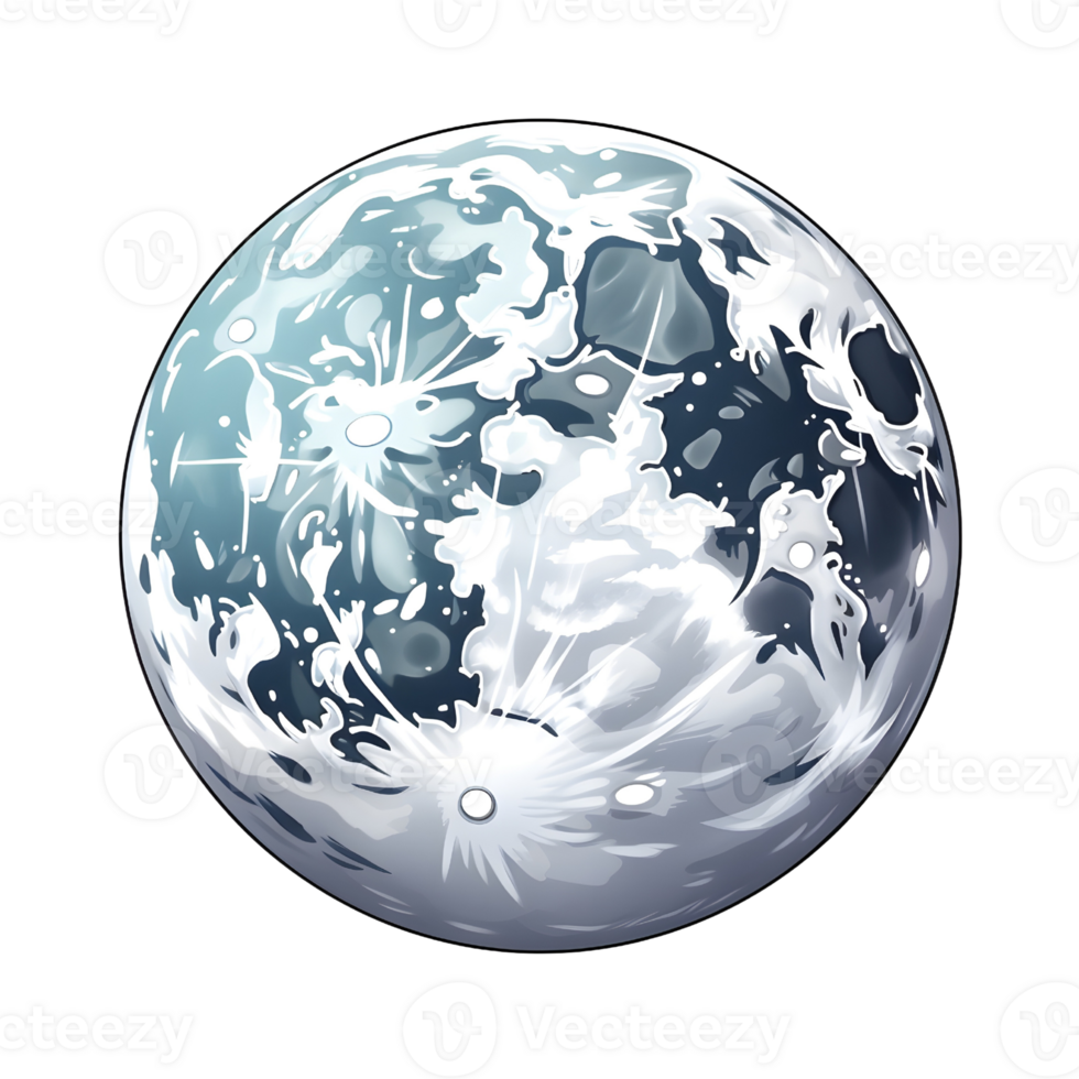 Full moon illustrations, ai generative png