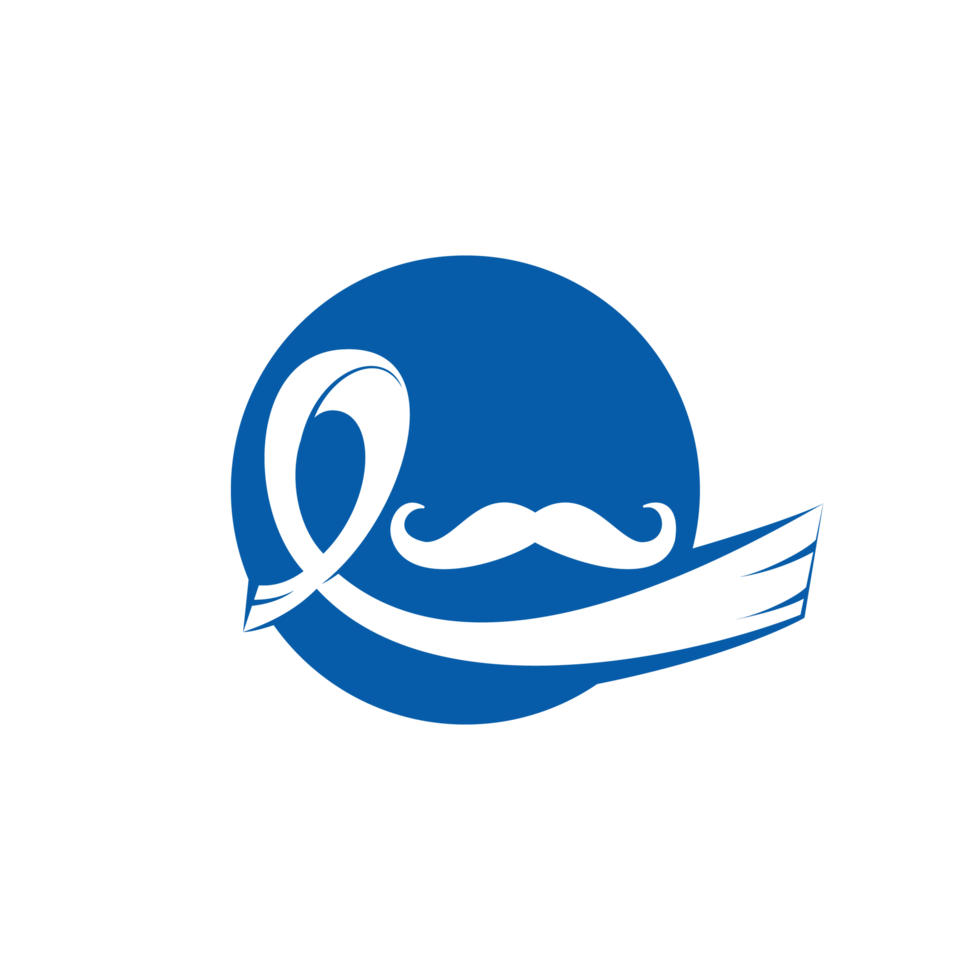 Cancer Awareness Blue Ribbon PNG Template Design.