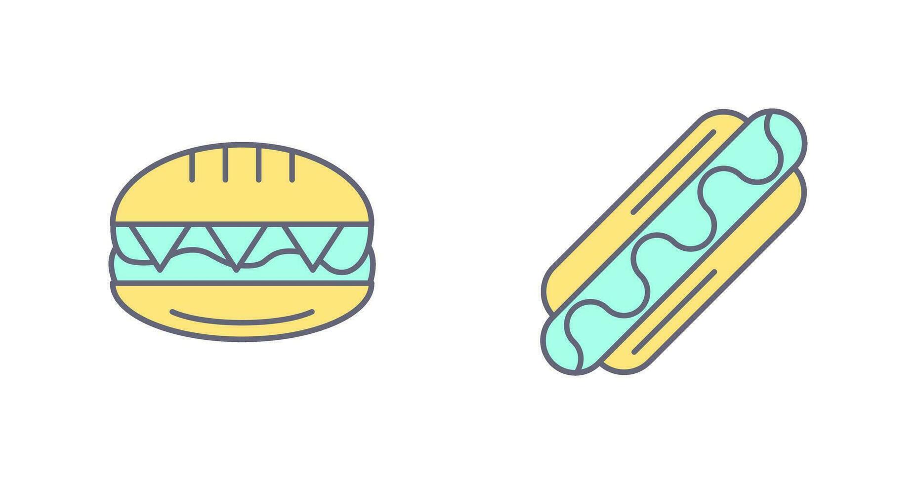 Sandwich and Hotdog Icon vector