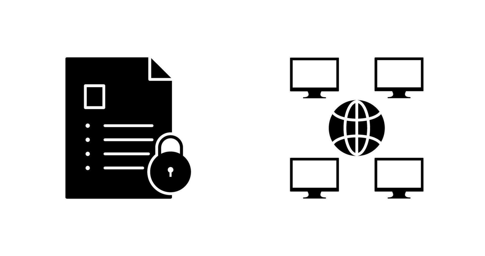 confidentiality and company network Icon vector