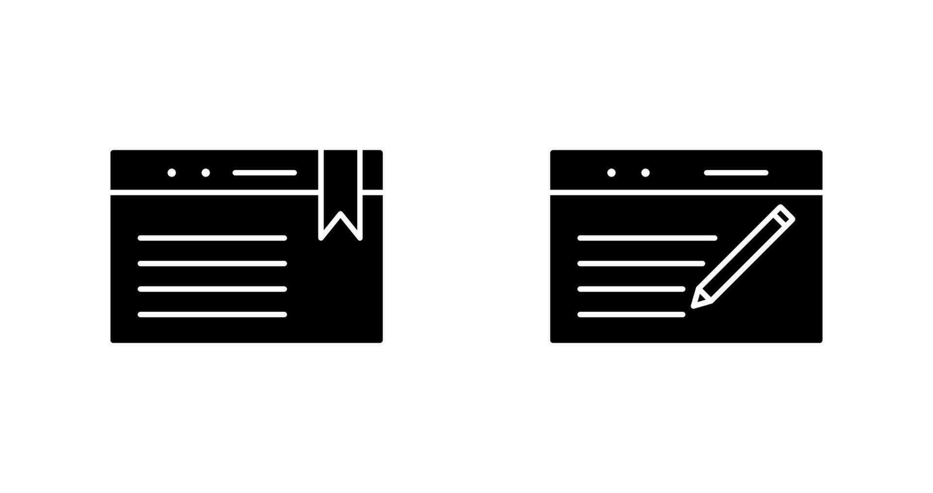 bookmarking services and blogging service Icon vector