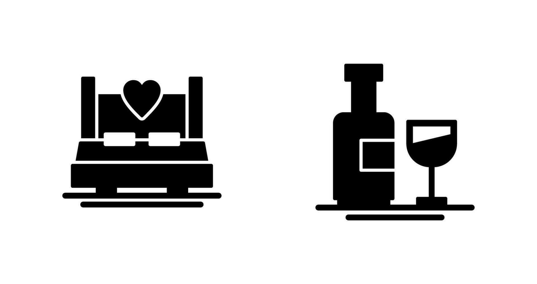 Double and Wine Bottle Icon vector