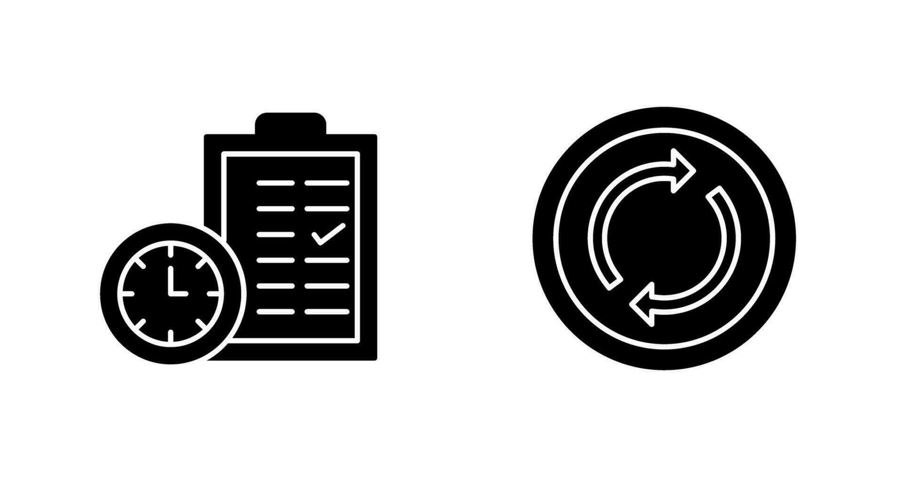 Time Planing and Loop Icon vector