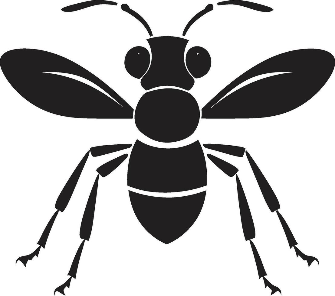 Sculpted Excellence Black Vector Ant Logo Elegant Ant Silhouette Black Vector Logo Beauty