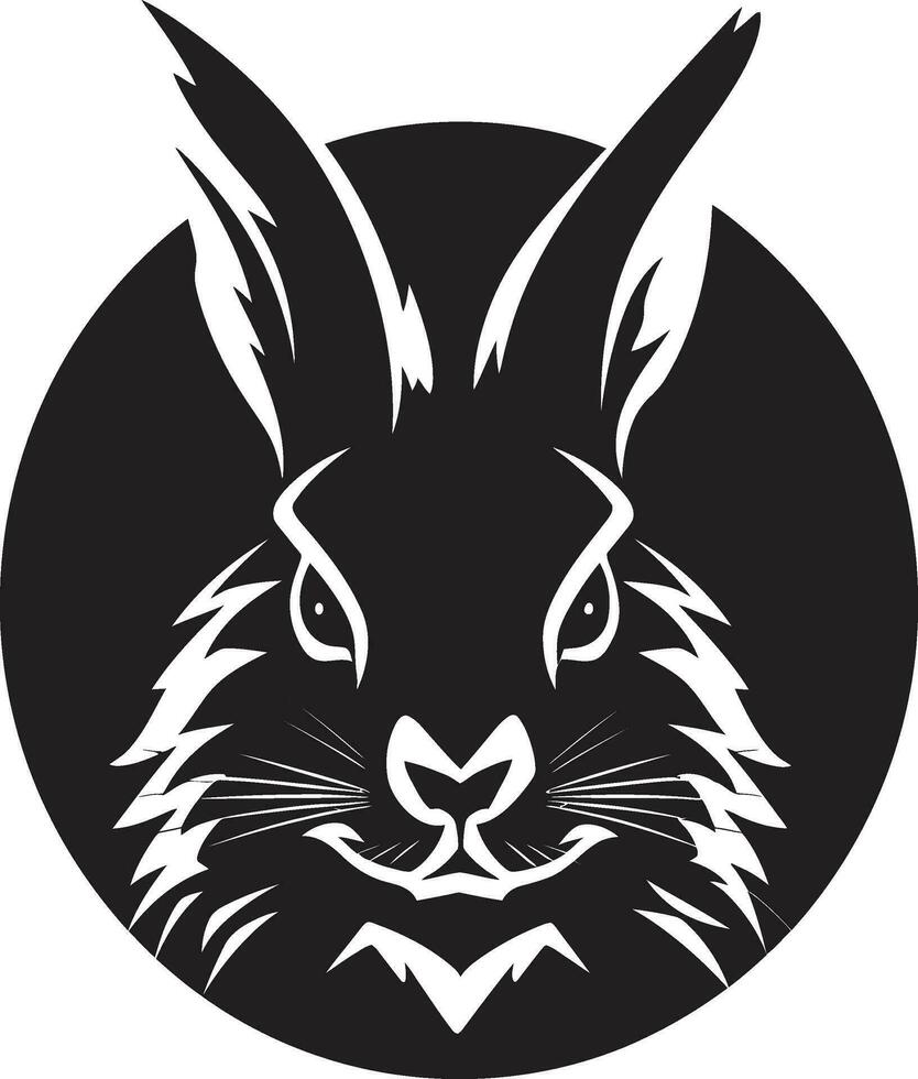 Elegant Black Hare Mark Contemporary Rabbit Logo Symbol vector