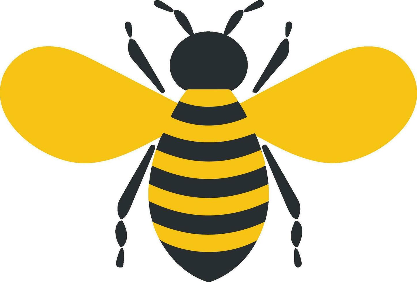 Bee Crowned Badge Beehive Sovereignty Icon vector