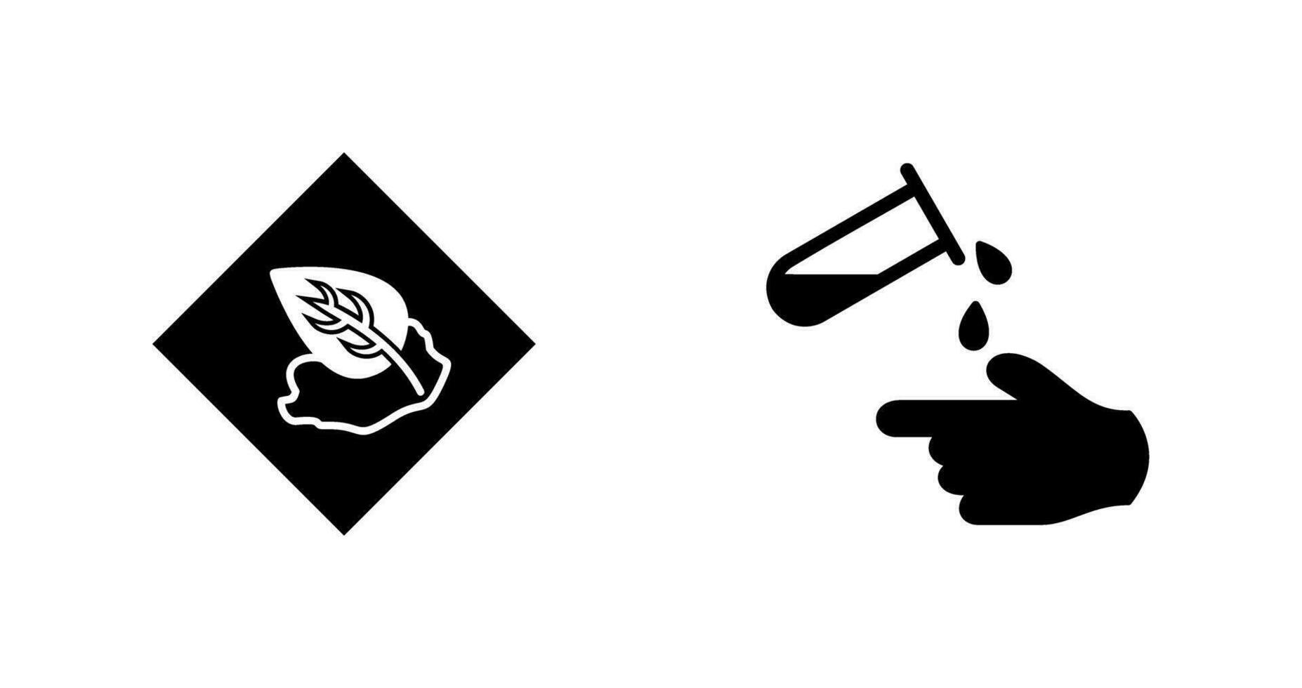 Environment hazard and Corrosive hazard  Icon vector