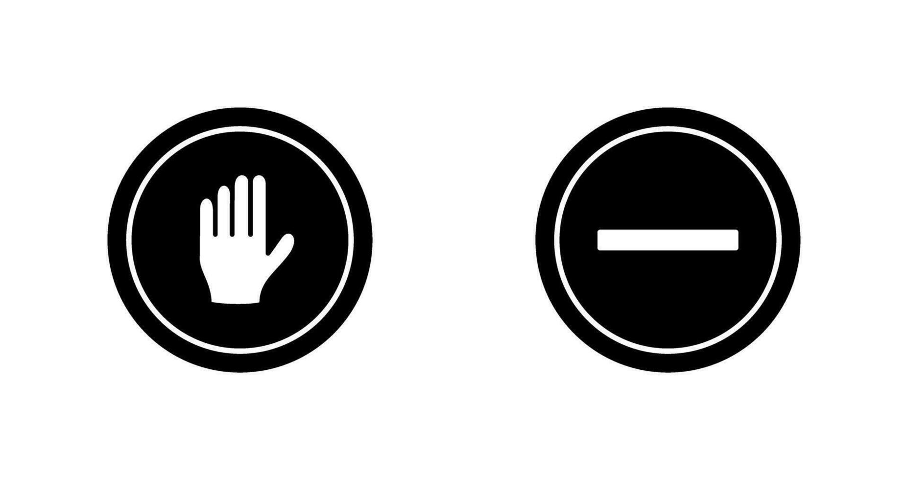 detener y entrada prohibido icono vector