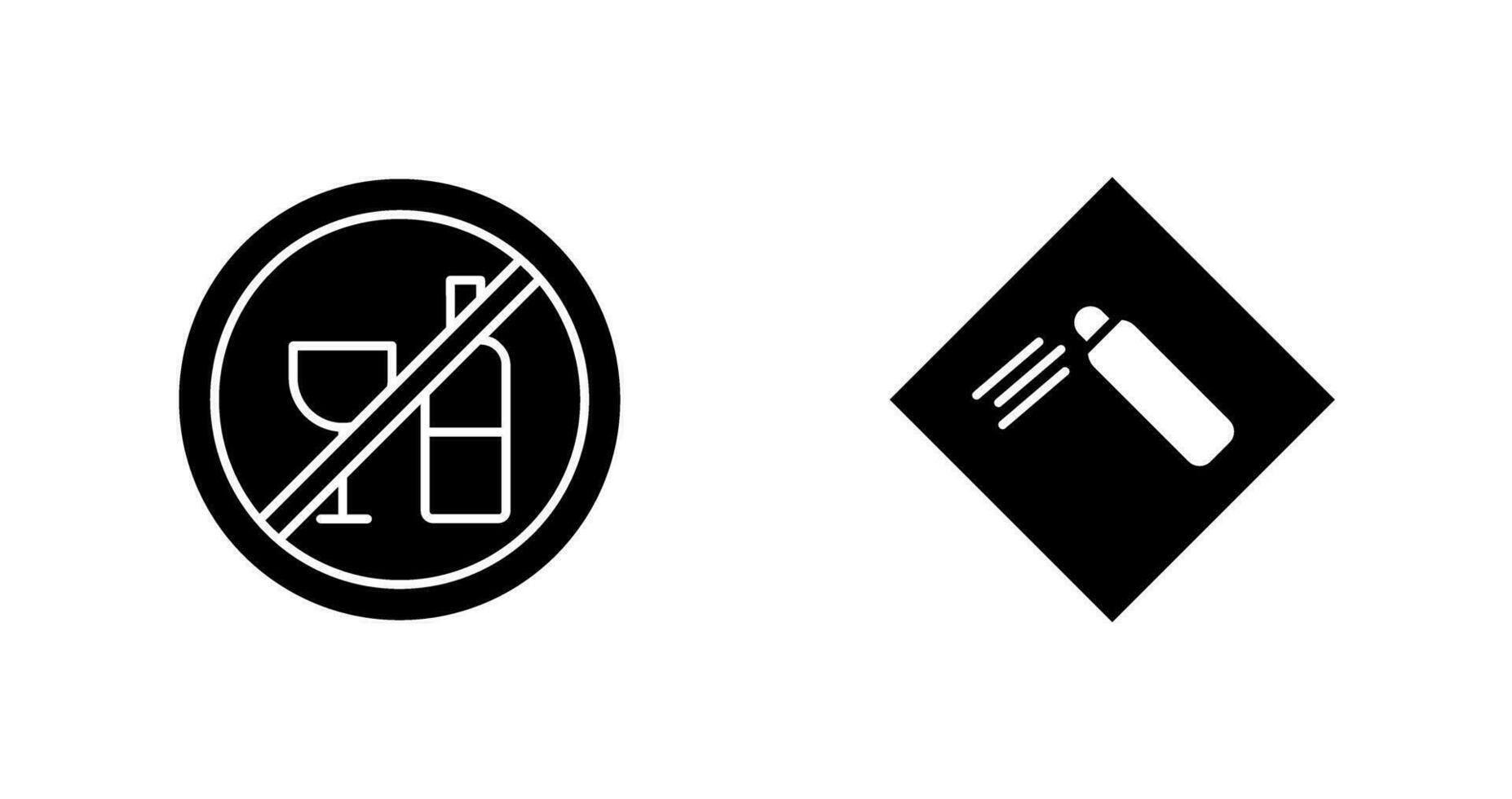 Pressurized cylinder And no drinking  Icon vector