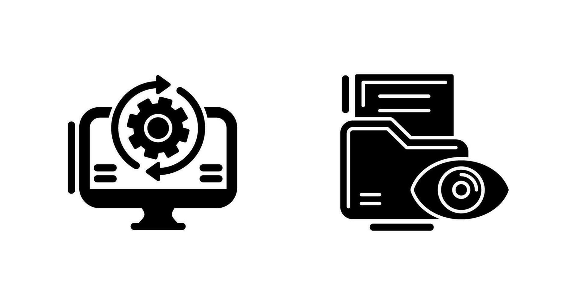 sincronización y datos visualización icono vector