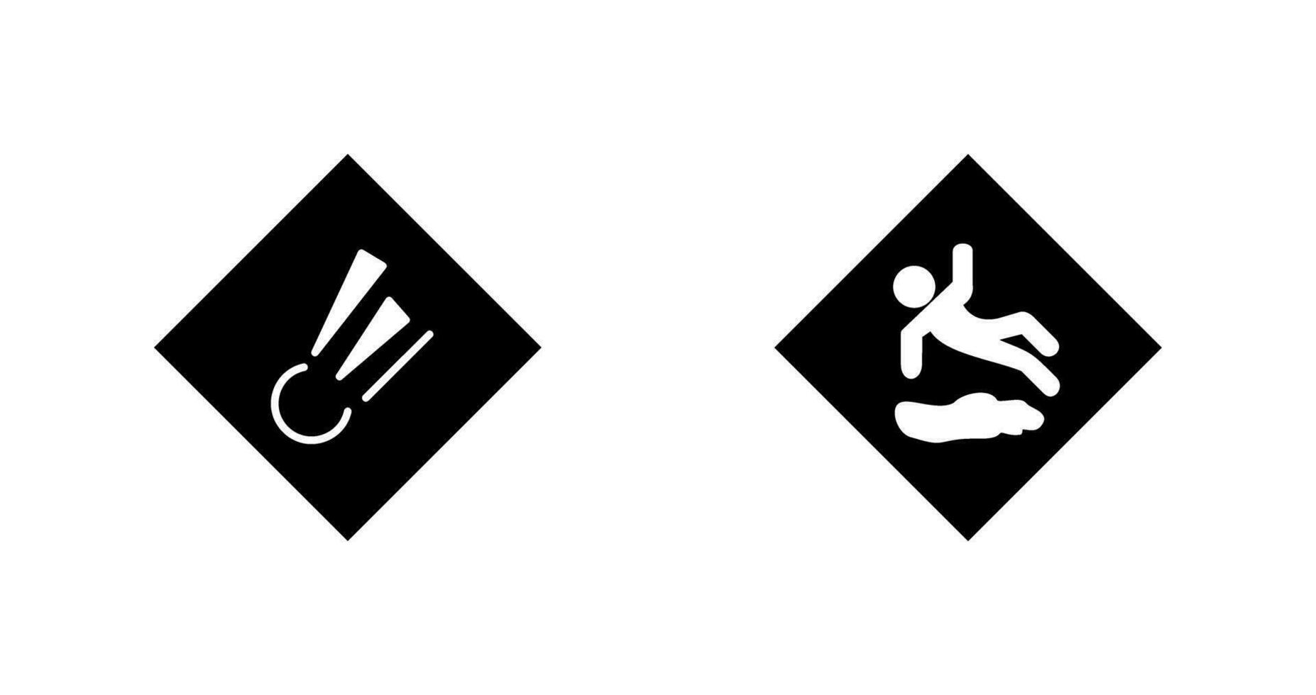 explosive material and danger of slipping  Icon vector