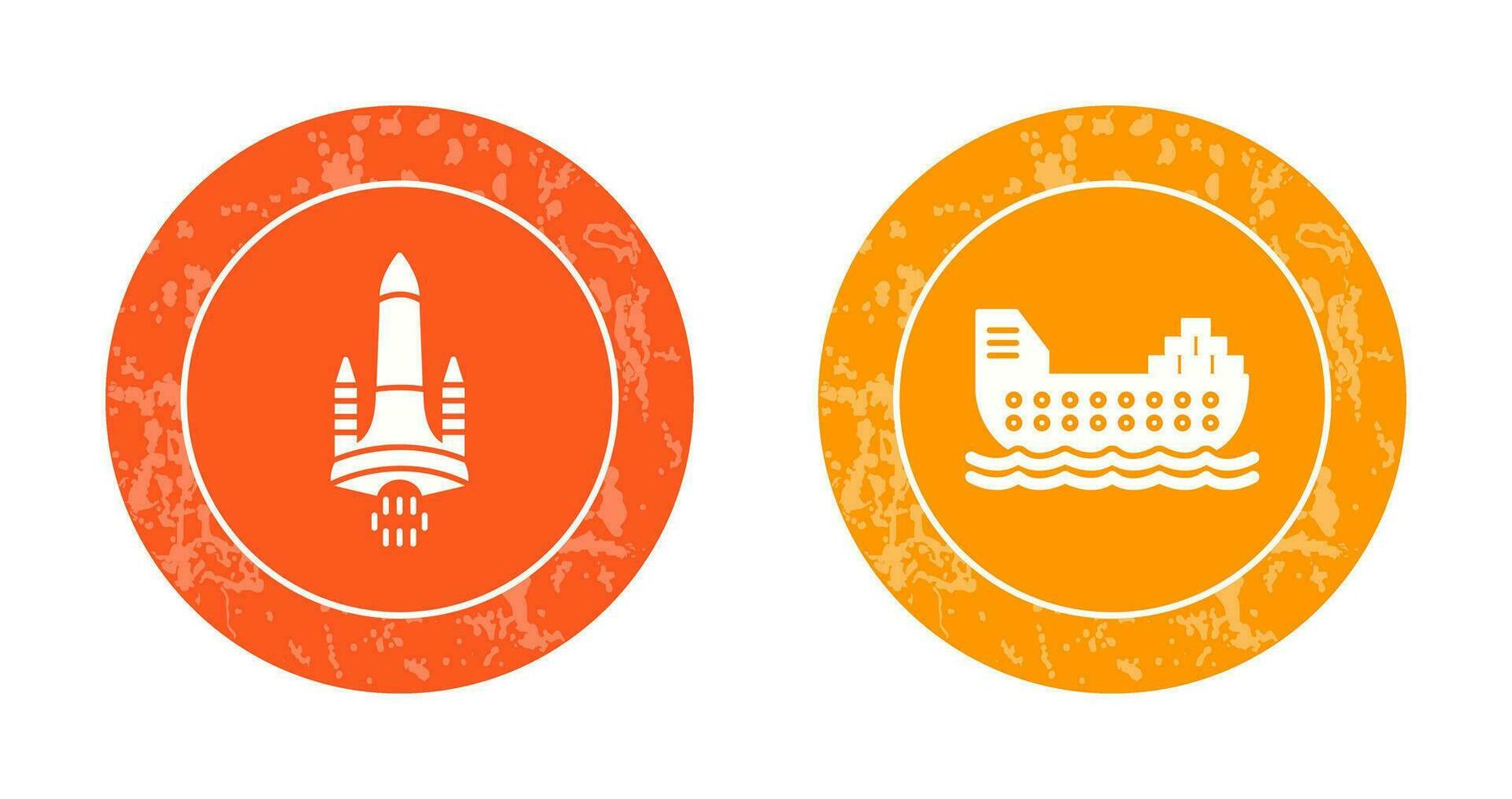 Space Shuttle and Cargo Icon vector