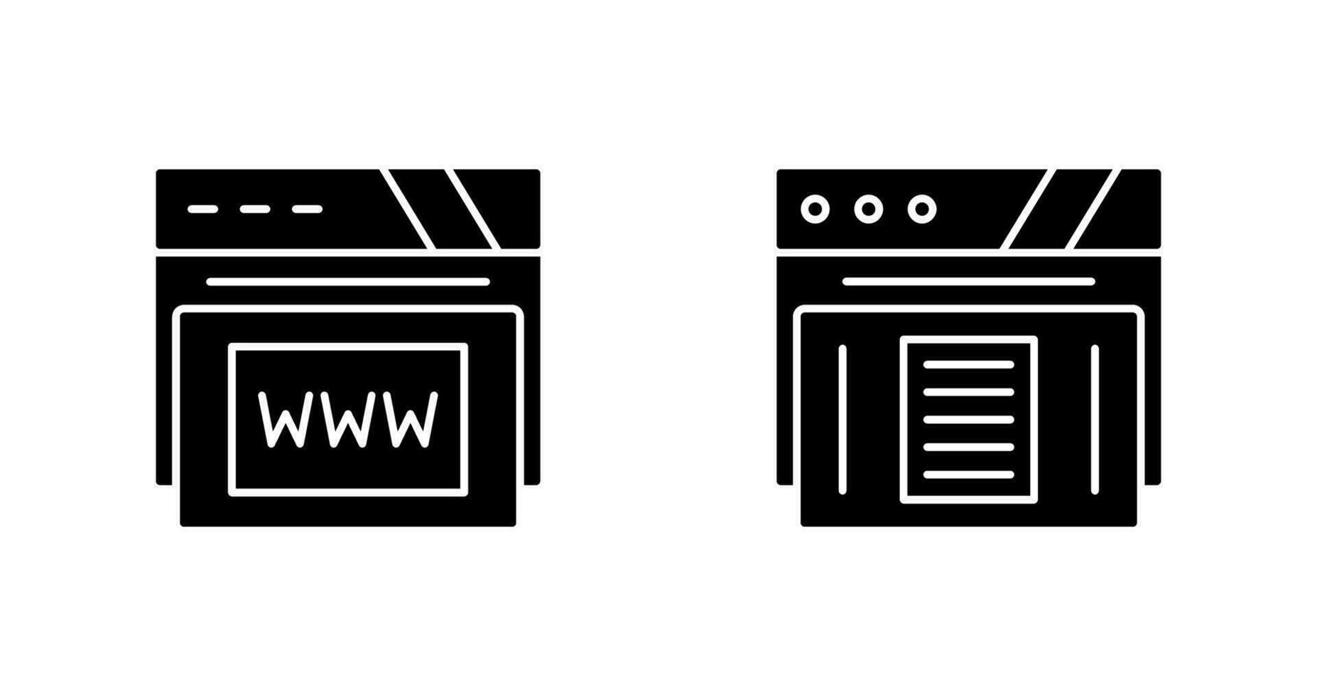 Www and Paper Icon vector