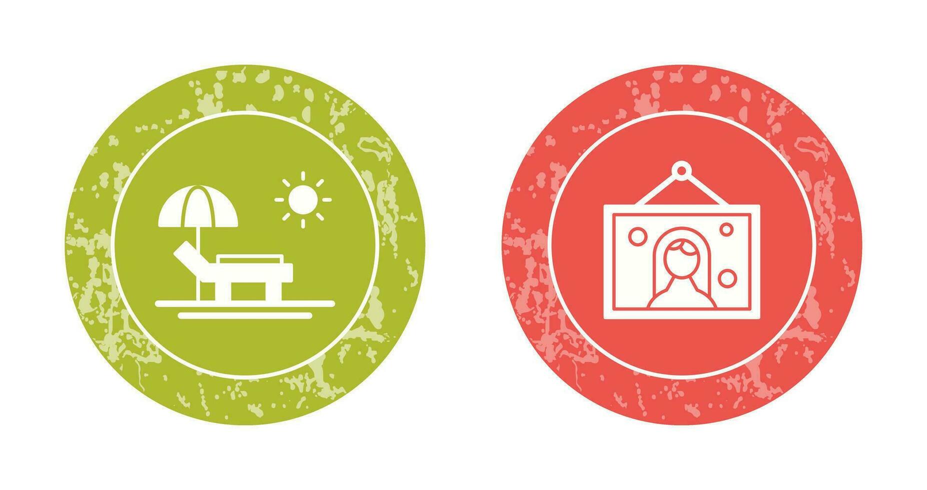 Hammock and Wedding Photo Icon vector