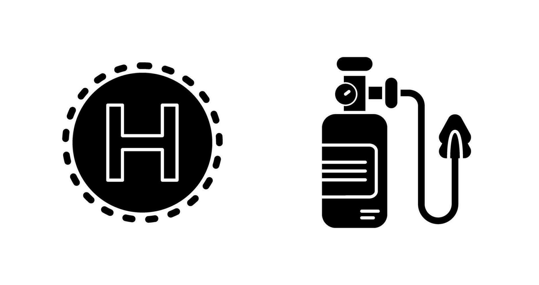 Helipad and Oxygen Icon vector
