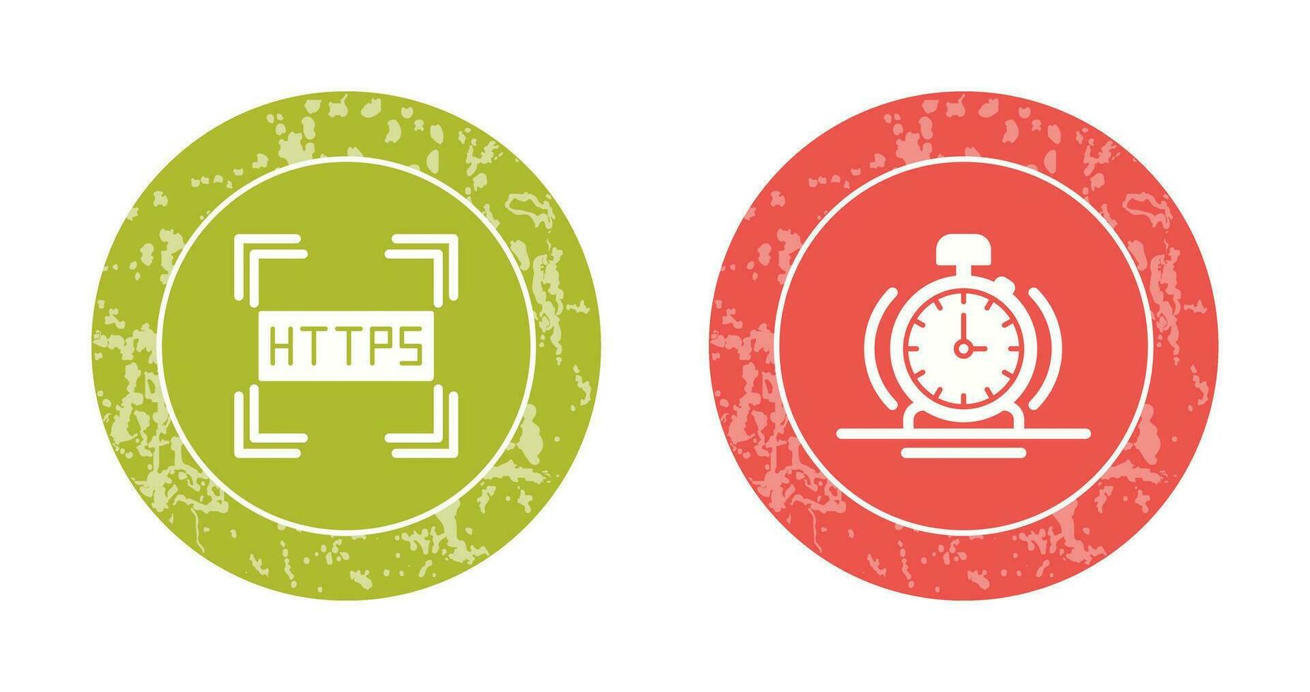 Https and Alarm Icon vector