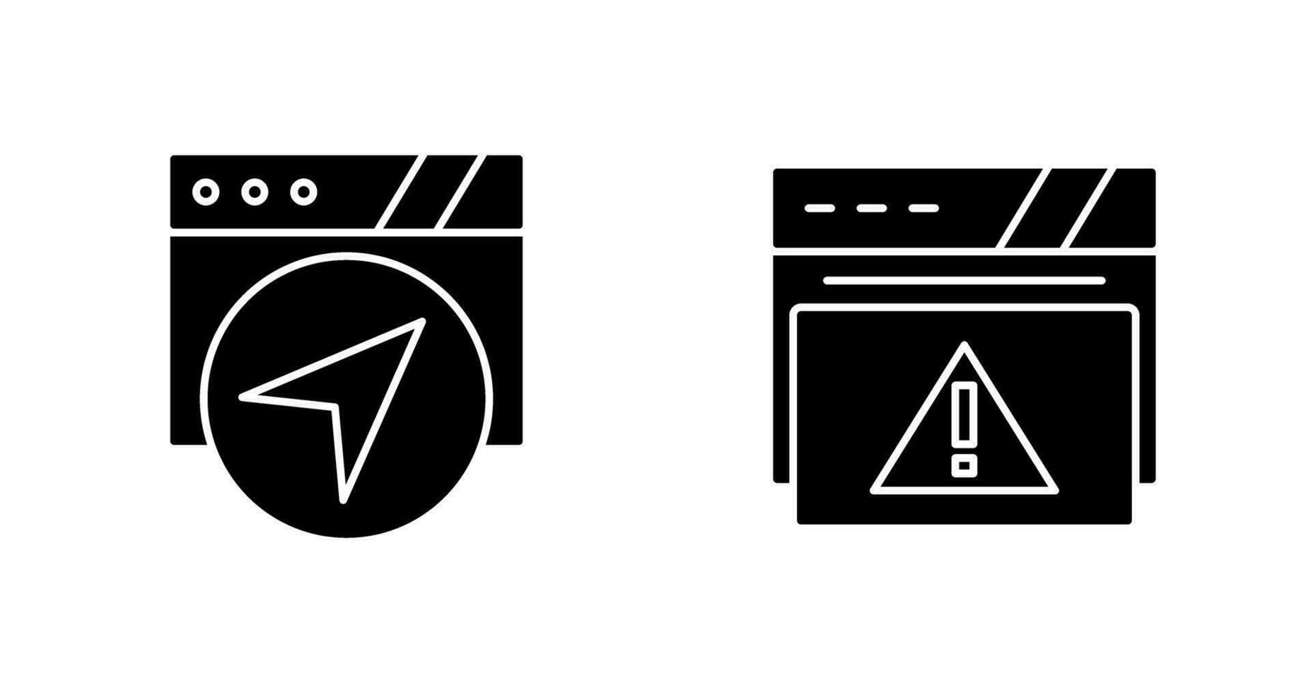 Navigation and Alert Icon vector