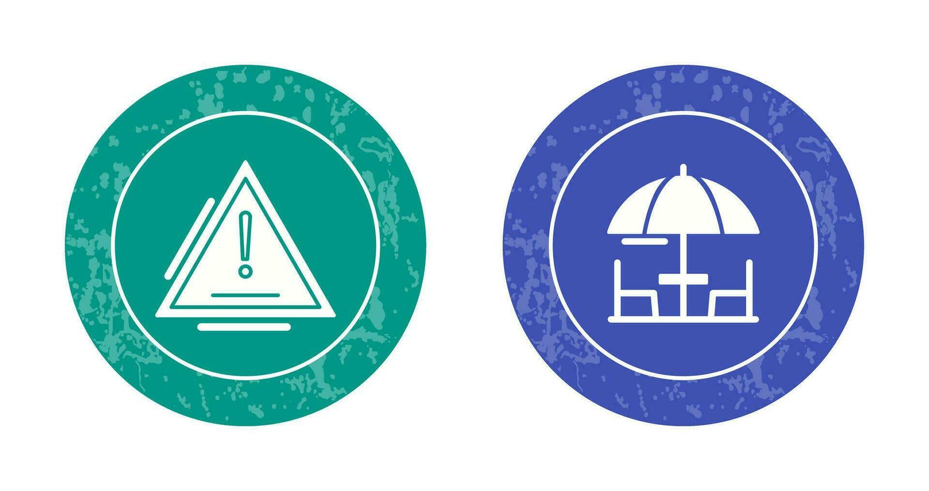 Warning and Umbrella Icon vector